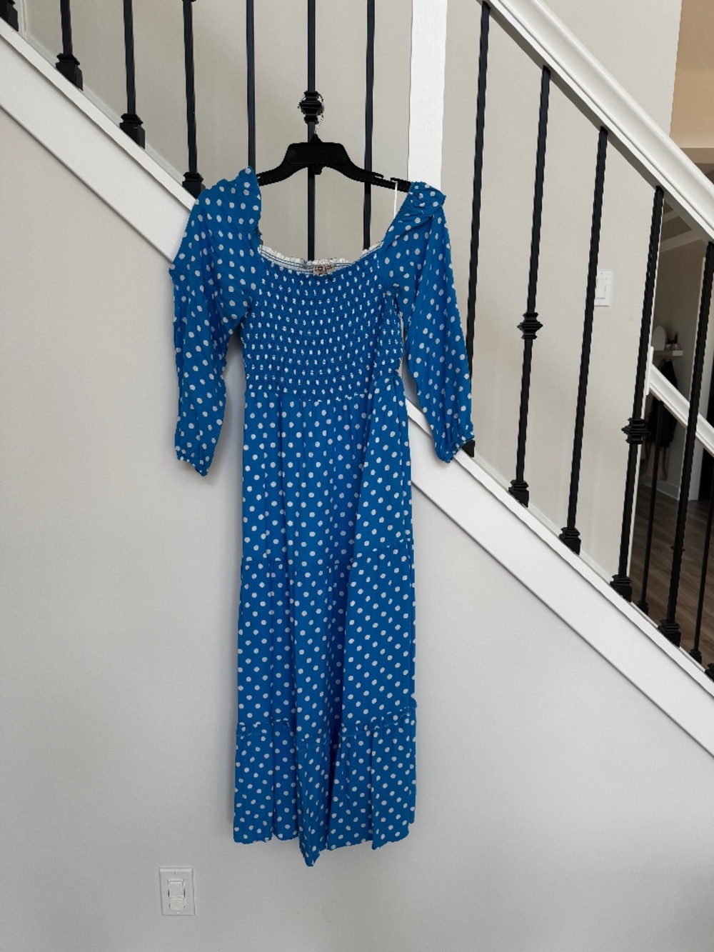 Anthropologie Laney Blue Polka Dot Dress by Dolan M